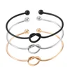 2019 New Fashion Jewelry Hot Selling Metal Knot Bracelet In Silver/Gold and Rose Gold Color Cheap Price Women Cuff Bracelet
