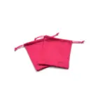 Hot sale two side pull red microfiber suede pouch for gift