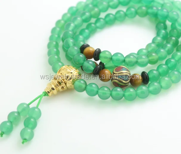 natural green agate necklace&bracelet fashion gemstone