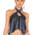 2019 Fashion Women clothes sexy satin halter halter tops