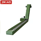 Metal chip conveyors with scraps-eccluding chain