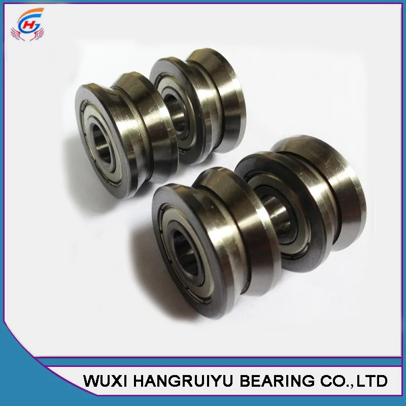 Steel Dual Vee Shielded Guide Rail Wheel Track Roller Sealed Bearings