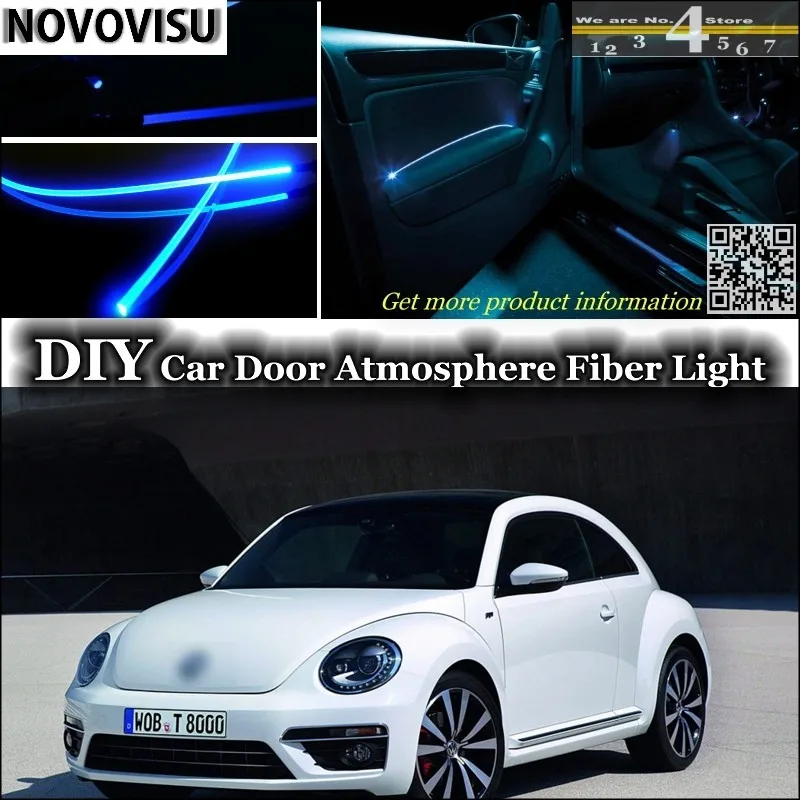 NOVOVISU For Volkswagen VW Beetle A5 Fusca Maggiolino Coccinelle interior Ambient Light Tuning Atmosphere Fiber Optic Light Door