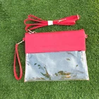 Wholesale Monogrammed Women PU Transparent Crossbody Chain Bag