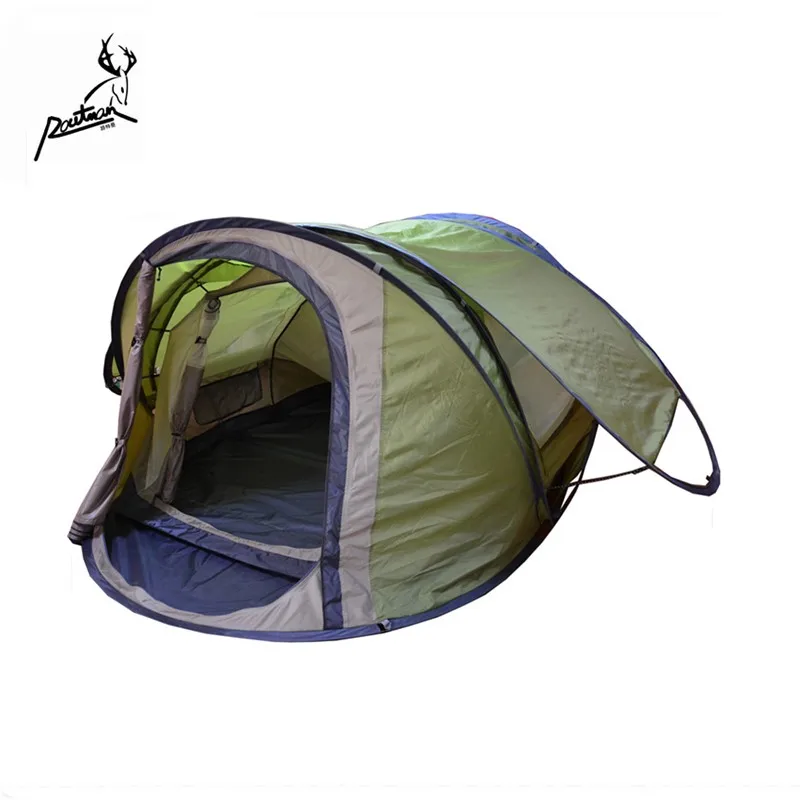 Rt 400 Routman Windproof Spring Steel Wire Pop Up Screen Tent With Floor For 4 Man Buy Windproof Camping Tents Cheap Pop Up Tent 4 Man Pop Up Tents