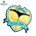 Hot Selling Products Custom Plated Funny Glitter Metal Badge Hard And Soft Enamel Lapel Pin