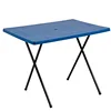 DN-007 OEM Acceptable PP Light Weight Outdoor Plastic Folding Picnic Table Set With Umbrella Hole
