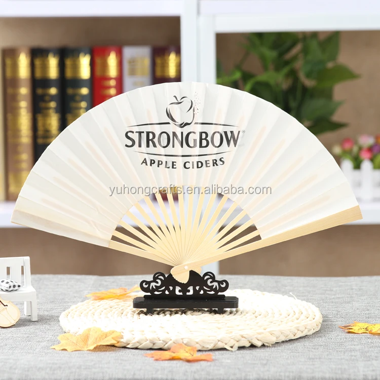 Customized Japanese style folding paper fan with advertising logo, View