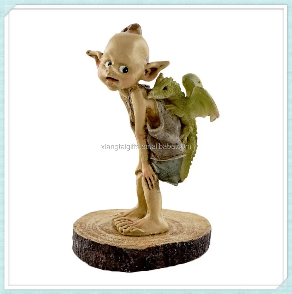resin miniature fairy garden and terrarium statue, garden pixie