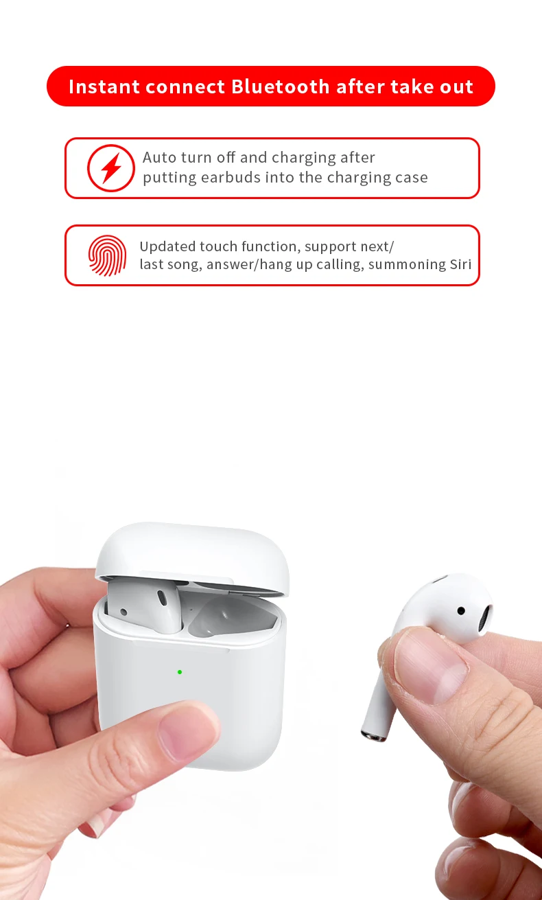 tws 5.0 bual call mini airbud ear pods sport stereo hifi bass waterproof noise canceling i10 tws cuffie bluetooths wireless - ANKUX.COM