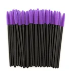 yaeshii Wholesale Disposable Silicone Colorful Mascara Wands Eyelash Brush with Plastic Handle
