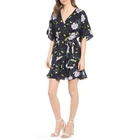 2019 Fashionable Ladies Fashionable A-Line Floral Casual Wrap Dresses