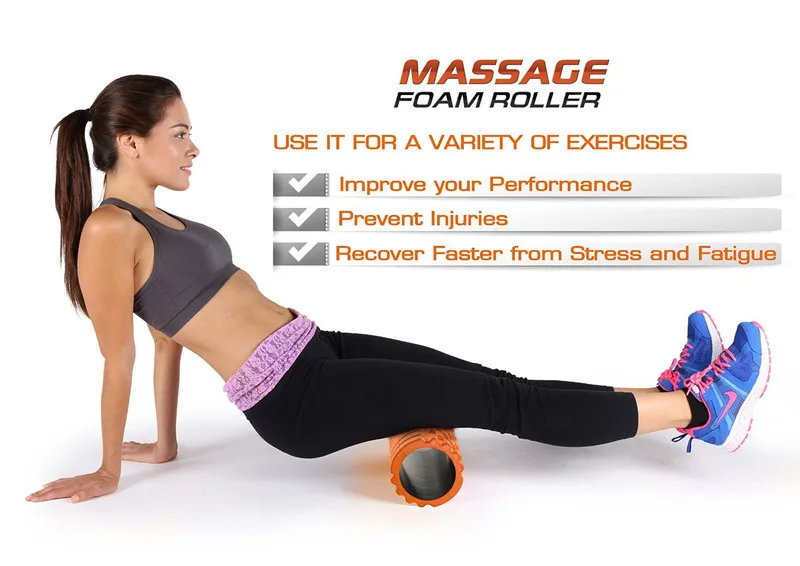 Accupoint Massage Foam Roller EVA For Muscle Myofascial Release Fitness Eercise Yoga Roller 13" 5"
