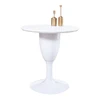 White modern furniture simple coffee round side tables small tea table for lounge room