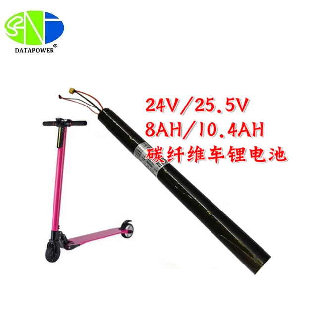 24V/25.2V 8Ah 8.8Ah 10Ah 18650-7S4P li ion battery packs for carbon fiber electric scooter