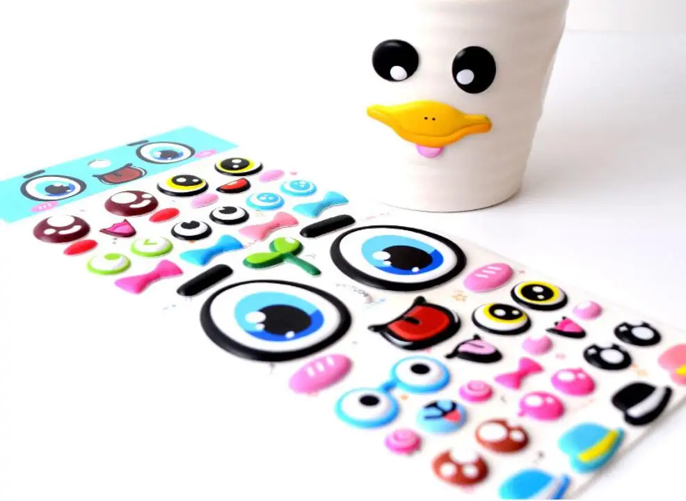 decor kids 3d puffy sponge bubble eva foam sticker for kids