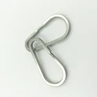 Custom Stainless steel D shape split key chain ring
