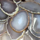 Agate slices with rough edge,natural agate slices wholesale,gemstone slices for home decor/jewelry/healing