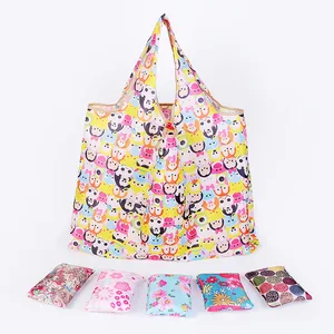 custom design waterproof reusable foldable oxford shopping bag
