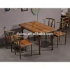 Old style wood dining table set restaurant table set