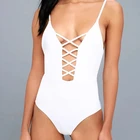 Custom Sexy designer luxe italitan fabric women swimsuit lace up bathing suit one piece