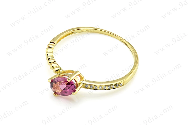 2020 Jewelry Wholesale Natural Tourmaline Gemstone Single Stone 1 Gram Gold Ring Jewelry
