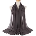 D1044 Women Muslim Hijab Femme Soft Chiffon Headscarf Shawls And Wraps