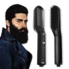 Private label good quality beard straighteners beard balm hair styling Men's quick styling beard combs Ionic hair straightener