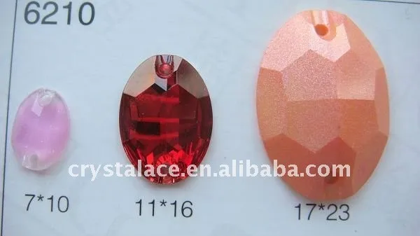 6x12 Crystal AB horse eye shape hand sewing silver plated epoxy stone China