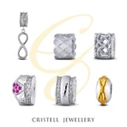 Valentines days gift 925 sterling silver pendent bracelet charms for women with cz stones and quality platinum plating