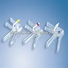 Sterile disposable vaginal speculum with screw and bend handle, size L