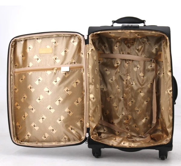 Wholesale 4 wheel waterproof fabric travel spinner suitcase soft sanzhiniao carry on 3 piece luggage set