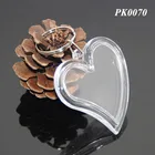 LOVE Heart Shape Transparent Acrylic Picture Frames Keyring Birthday Wedding Gifts Clear Plastic Acrylic Keychains