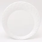 Irregular Round Embossed Diamond Design Fancy Hotel Restaurant Home Ceramic Porcelain Fruit Plates Dishes