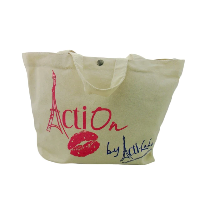 logo premium quality mini cotton canvas gift shopper tote bag