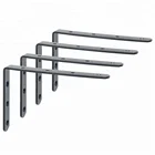 Alise Shelf Bracket L Bracket Corner Brace Shelf Support Wall Hanging 150mm*100mm, Stainless Steel Matte Black, J6207B