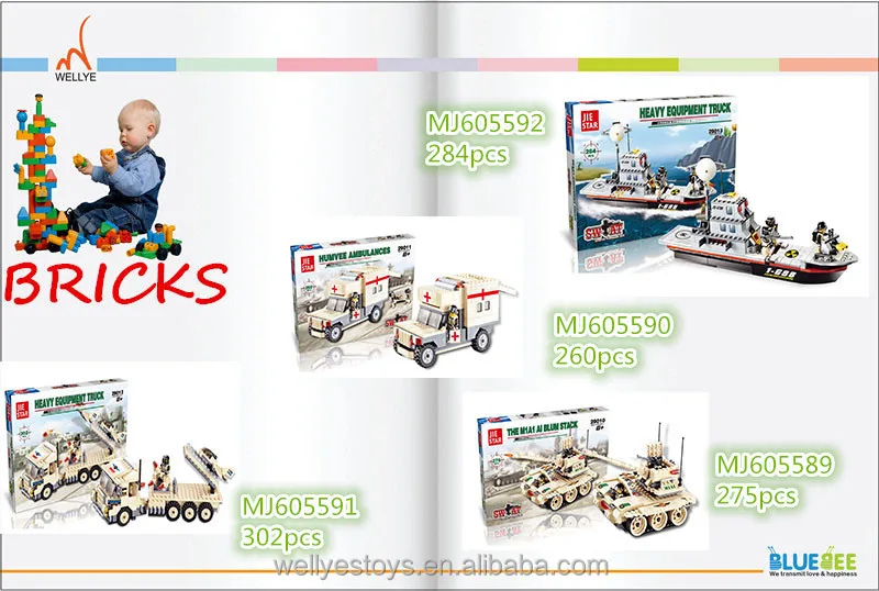 Brand new plastic building blocks toys for kids with high quality