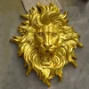 In stock large size fiberglass lion head sculpture for home decoration