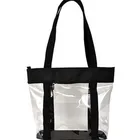 popular cheap clear soft PVC cosmetic pouch with handle