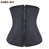 HEXIN Zipper Latex Waist Trainer For Women Body Shaper Fajas Reductoras Black Shapewear Plus Size Corset