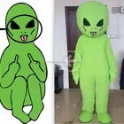 green alien custom mascot costume custom made mascot