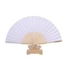 Ladies mini bamboo hand held manual hand fan