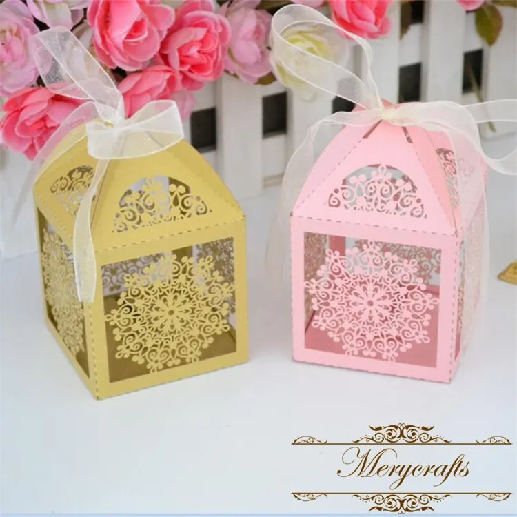 laser cut diy lace wedding favors and thank you gifts boxes for