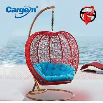 Cargem Luxury Red Egg Chair Hanging View Egg Chair Hanging