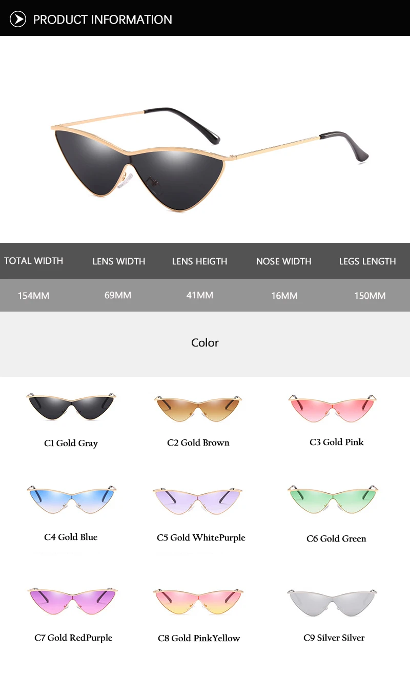 Rimless Cat Eye Sunglasses (28)