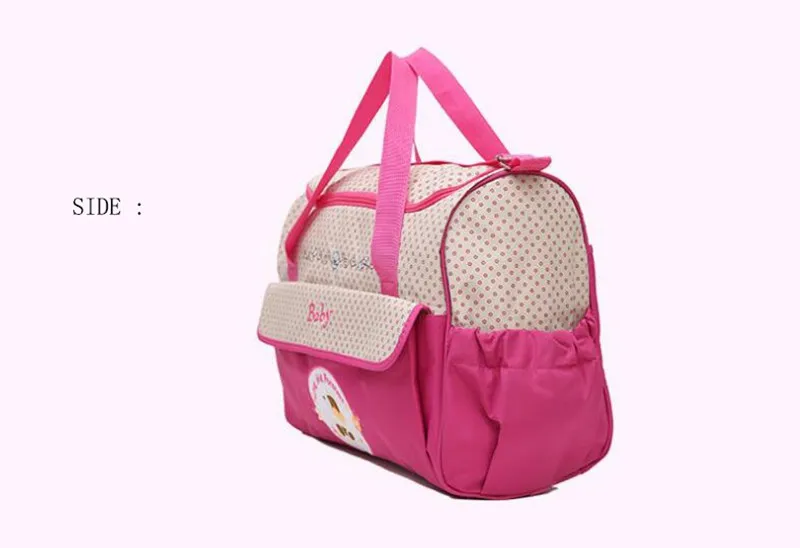 CROAL CHERIE 381830cm 5pcs Baby Diaper Bag Sets changing Nappy Bag For Mom Multifunction Stroller Tote Bag Organizer (5)
