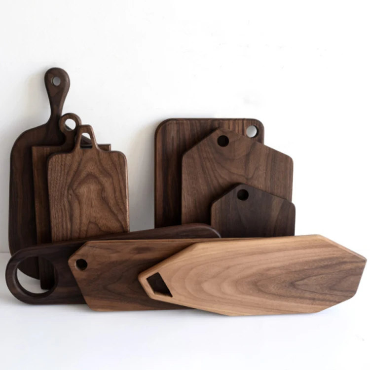 Творческий нерегулярные формы черный орех деревянный разделочный Совет доска для суши горячая распродажа