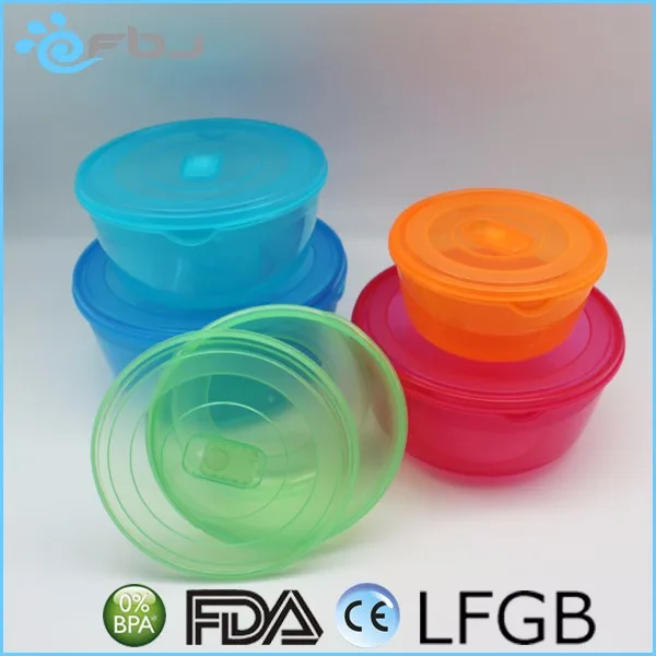 Colored Plastic Microwave Reheatable Food Container