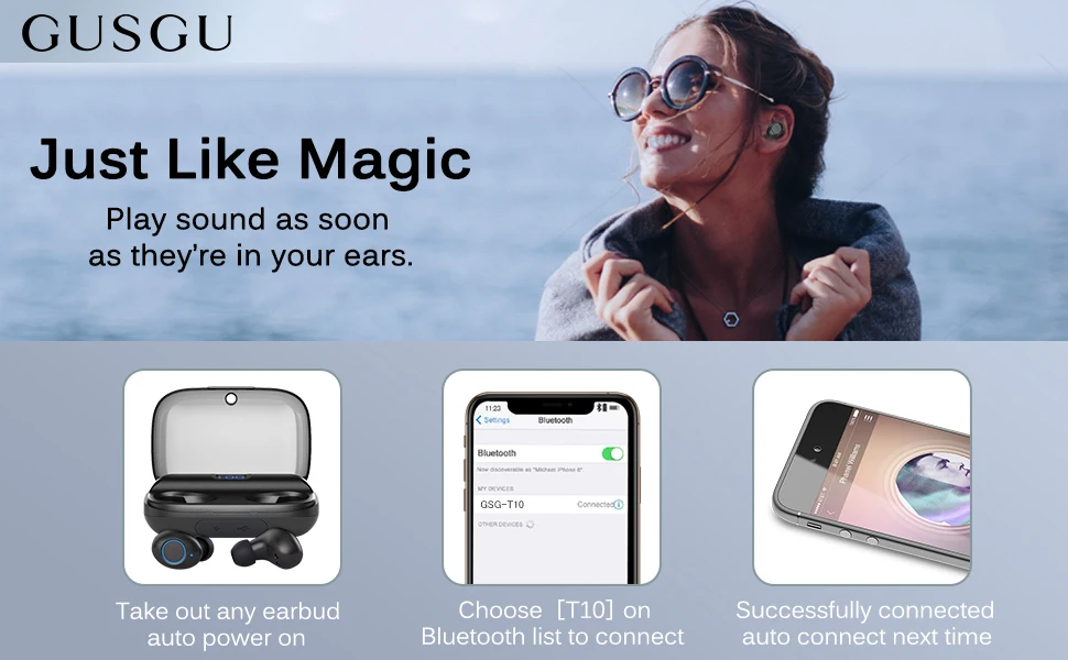 Wireless Dual Driver Earphone Bluetooth Sport Tws Earbuds Boat Earphones Headset Silent Disco TV Headphone - ANKUX.COM