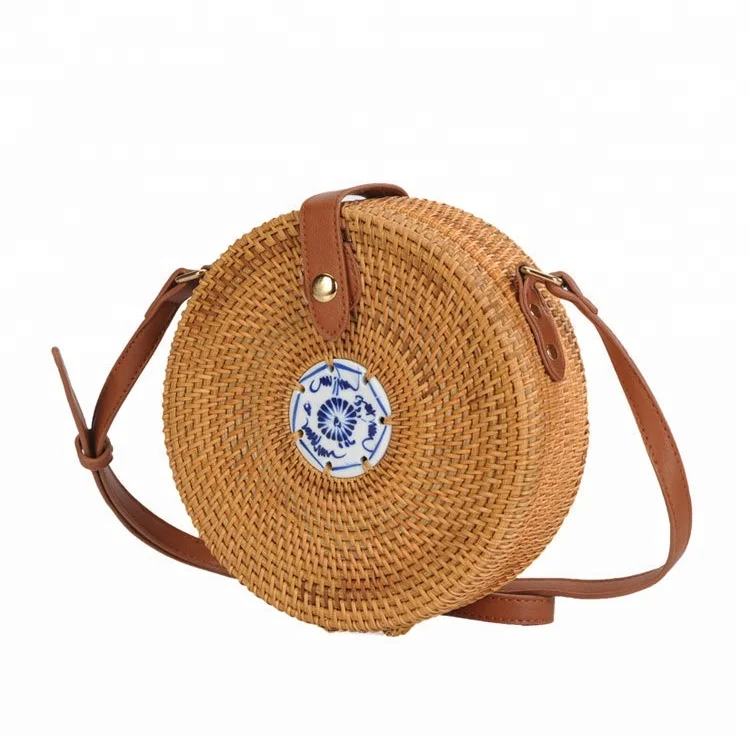 round weave bag